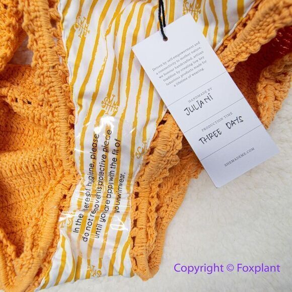 NEW Free People She Made Me Essential High-Waisted Crochet Bikini Bottoms , ‎ L - Picture 10 of 14